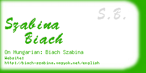 szabina biach business card